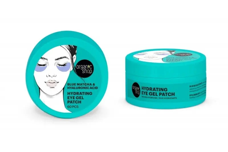 Masca patch pentru ochi hidratanta cu acid hialuronic si blue matcha, 60 buc - Organic Shop - MEDUSÉ