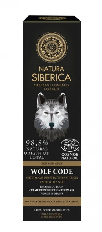 Crema bio protectie maini si fata, pentru barbati, Wolf Code - Natura Siberica - MEDUSÉ