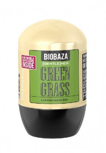 Deodorant natural roll-on pentru barbati GREEN GRASS (lemongrass) - BIOBAZA - MEDUSÉ