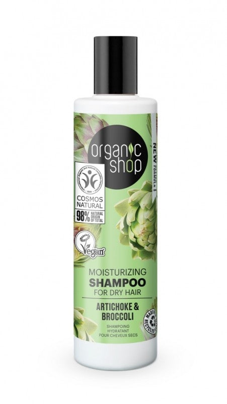 Sampon hidratant par uscat cu broccoli Artichoke Broccoli, 280ml - Organic Shop - MEDUSÉ